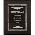 Duracoat Plaque - 6" by 8" Black Finish - Black/Silver Plate - 4" x 6"